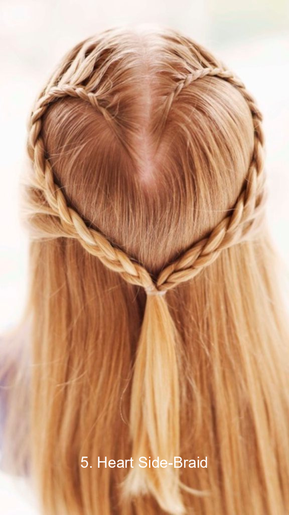 5. Heart Side-Braid