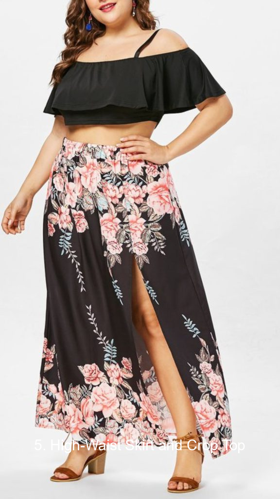 5. High-Waist Skirt and Crop Top