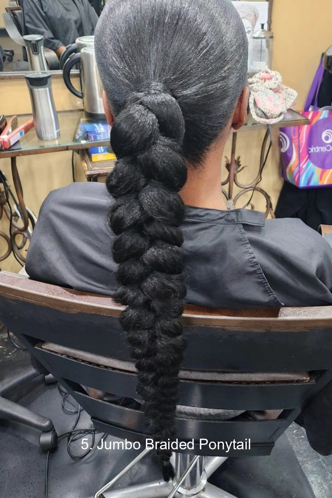 5. Jumbo Braided Ponytail