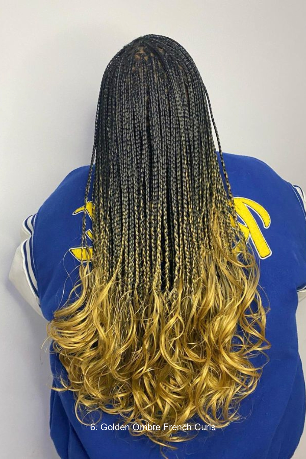 6. Golden Ombre French Curls