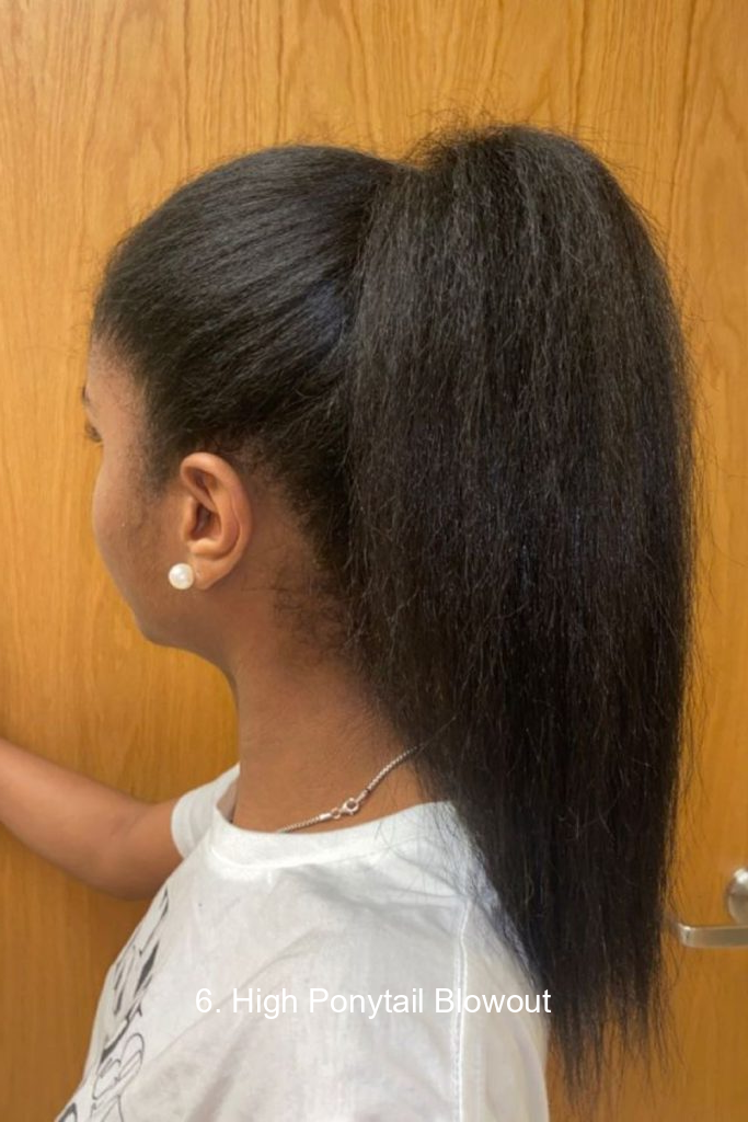 6. High Ponytail Blowout