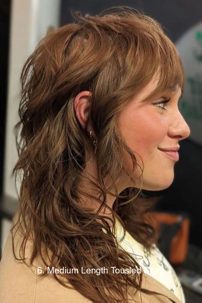 6. Medium Length Tousled Shag