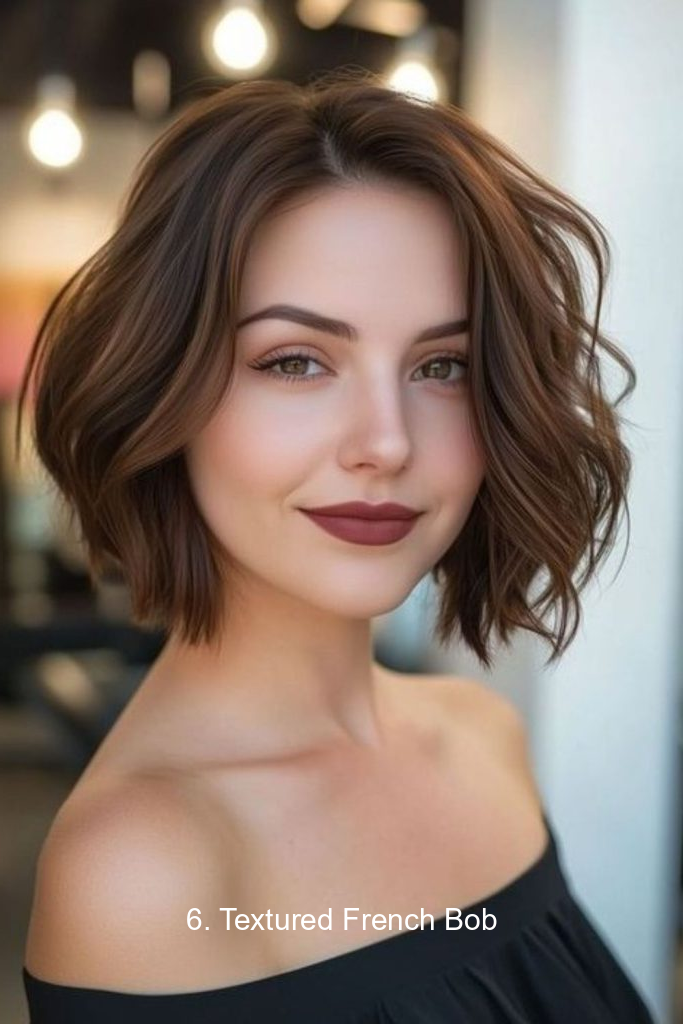 6. Textured French Bob