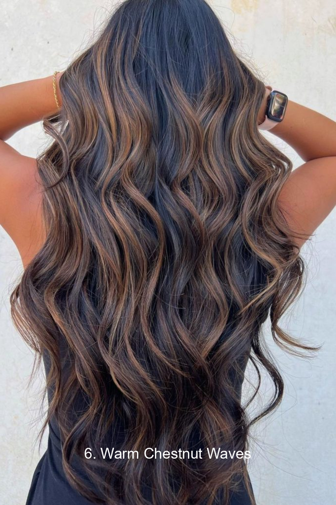 6. Warm Chestnut Waves