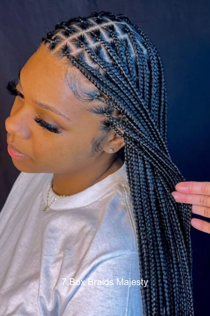 7.Box Braids Majesty
