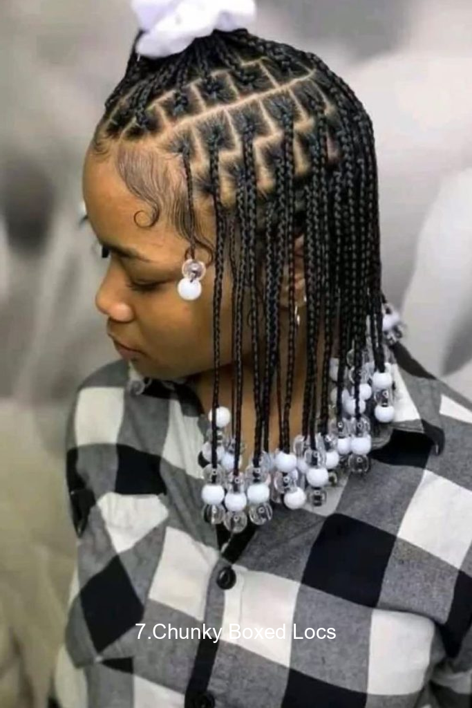7.Chunky Boxed Locs