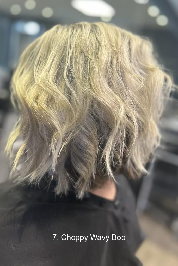7. Choppy Wavy Bob