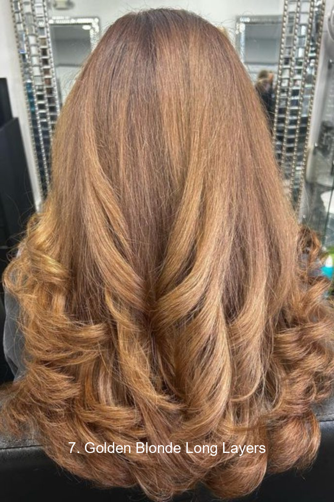 7. Golden Blonde Long Layers