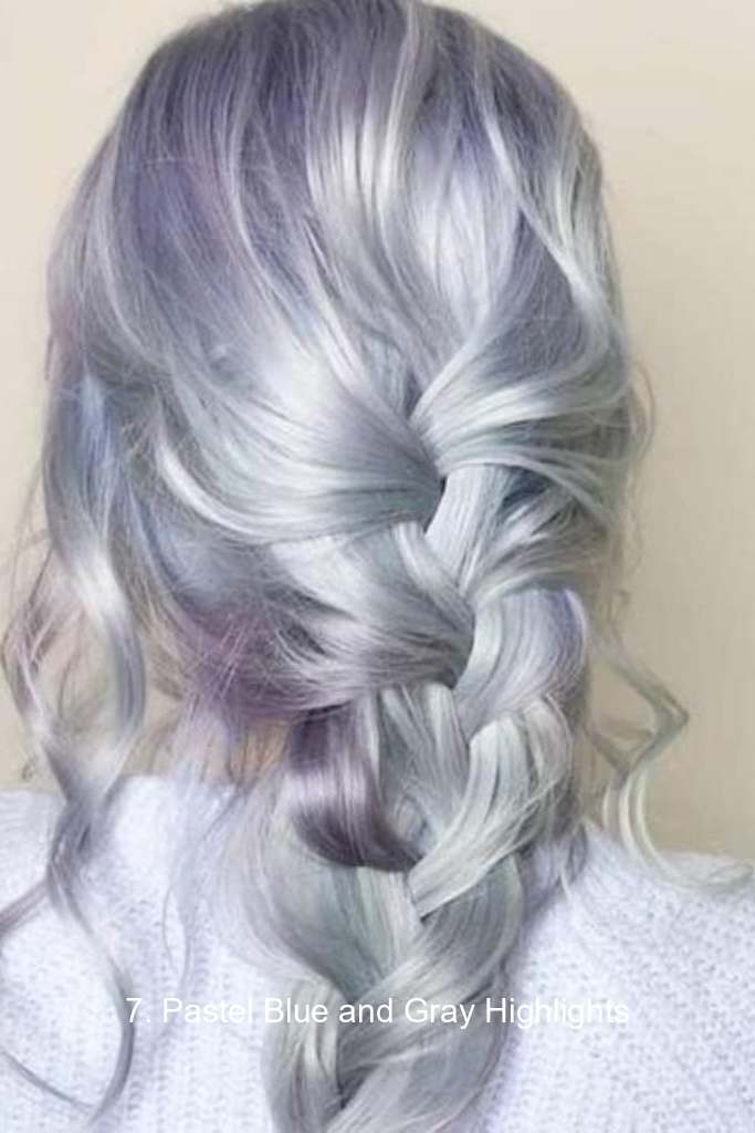 7. Pastel Blue and Gray Highlights