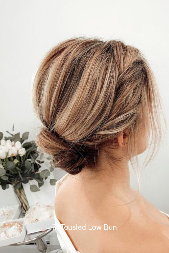 7. Tousled Low Bun