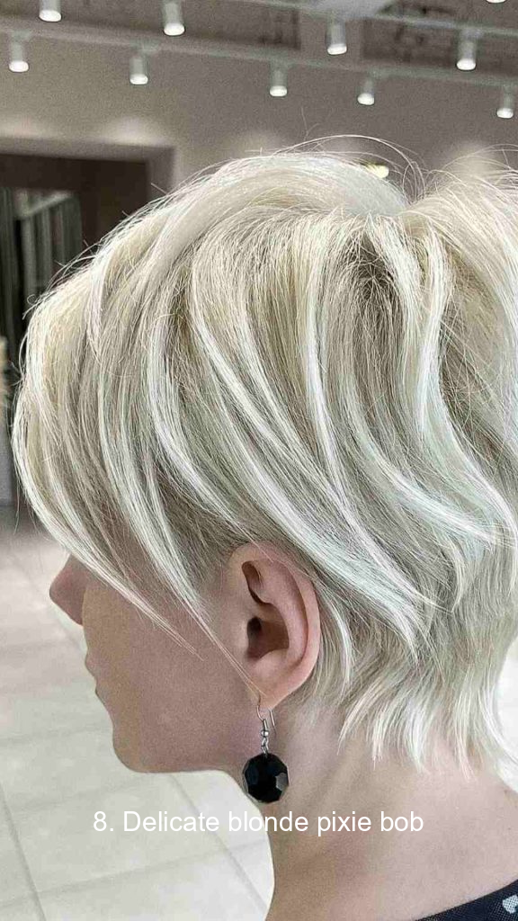 8. Delicate blonde pixie bob