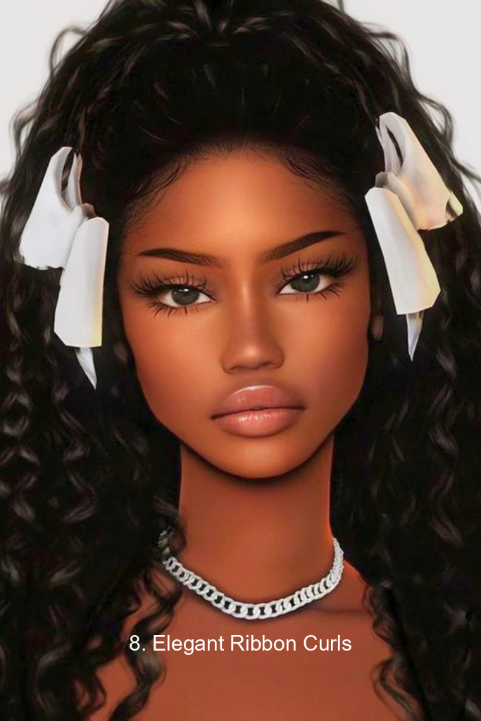 8. Elegant Ribbon Curls