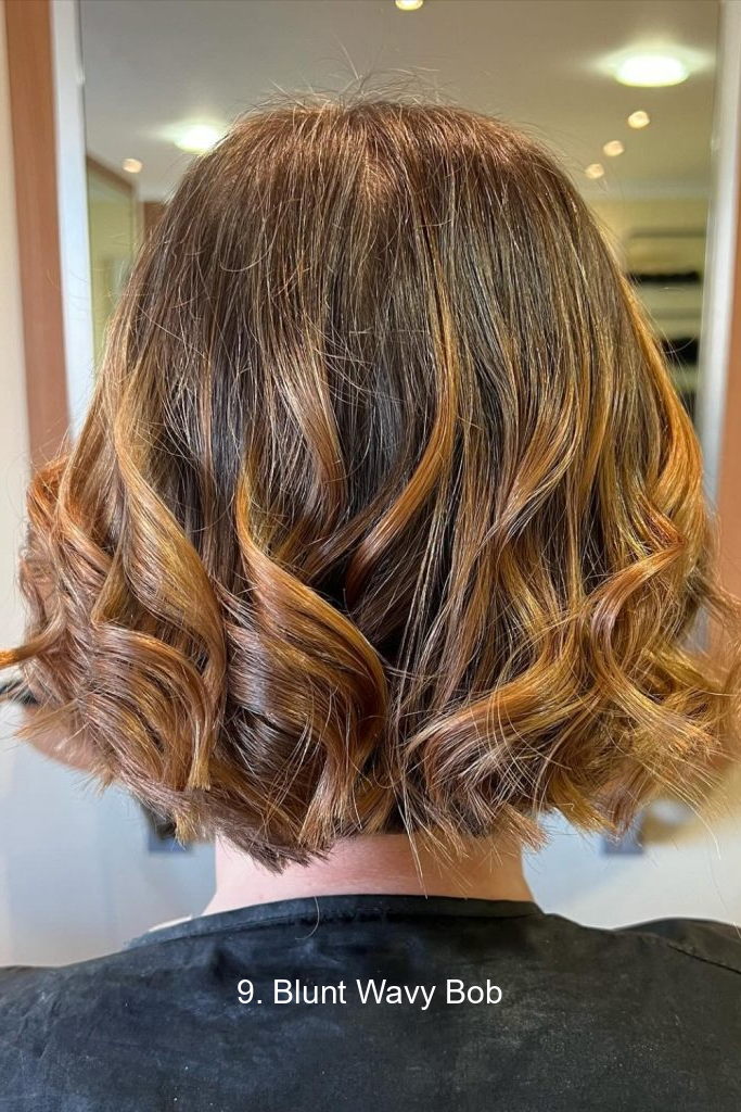 9. Blunt Wavy Bob