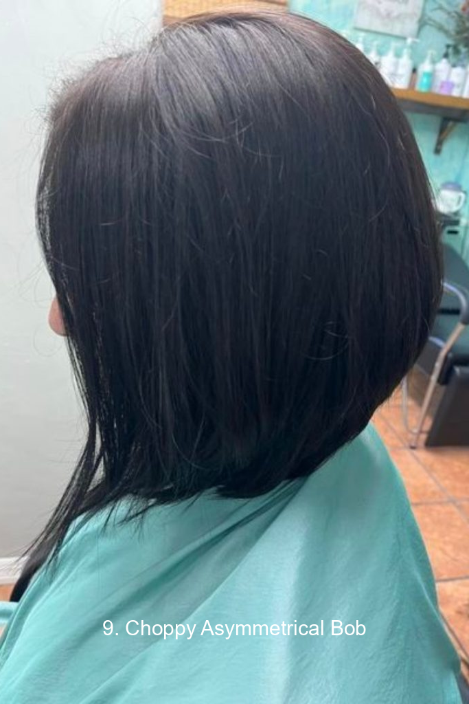 9. Choppy Asymmetrical Bob