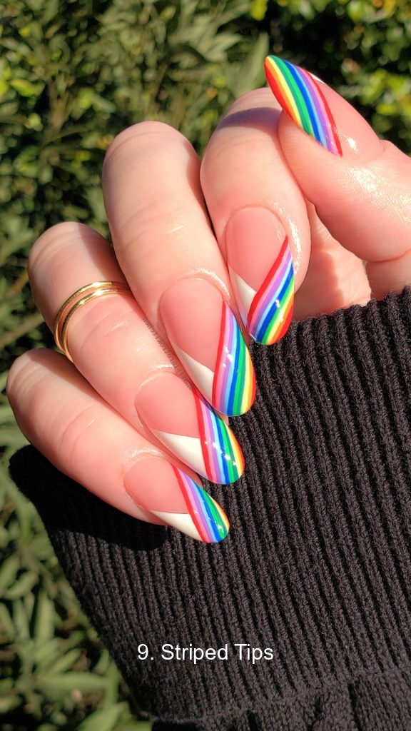 9. Striped Tips