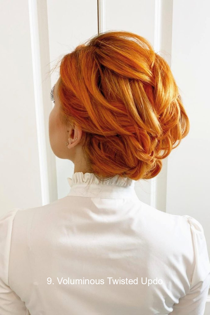 9. Voluminous Twisted Updo